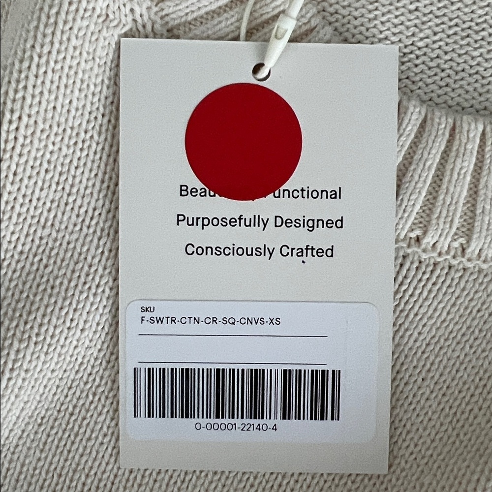 NWT Everlane Organic Cotton The Boxy Sweater in Everyday Cotton Canvas Size XS - Picture 7 of 13